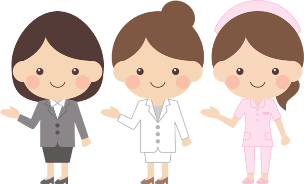 女性3人のイラスト